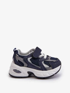 Detská športová obuv na suchý zips, Navy Blue Rulagia