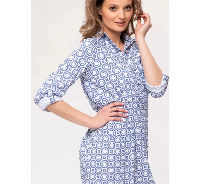 Dámske šaty Look 715 Pacifico modrá/biela - Made With Love Dámske šaty Look 715 Pacifico modrá/biela - Made With Love