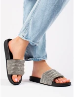 Zajímavé černé nazouváky dámské bez podpatku Zajímavé černé nazouváky dámské bez podpatku