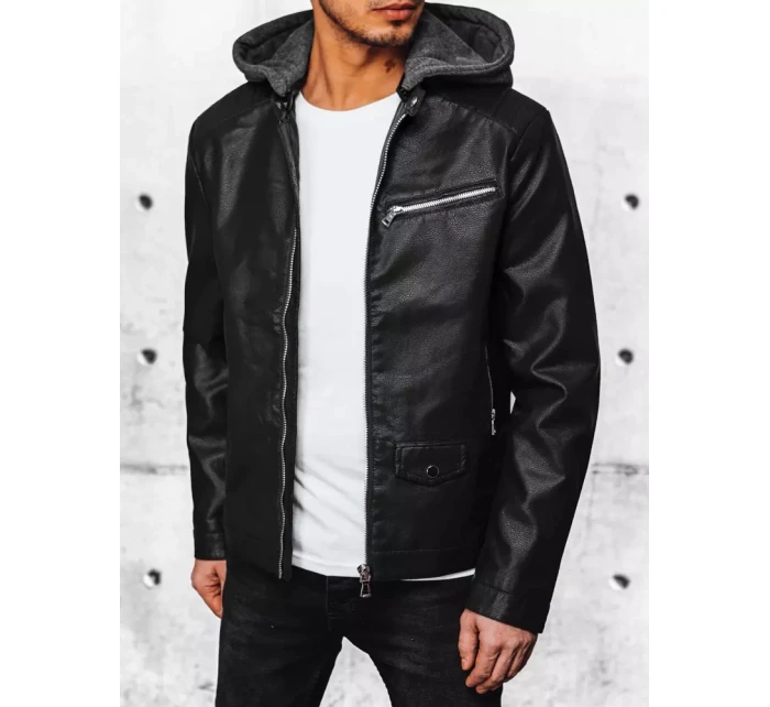 Pánská kožená bunda černá Dstreet model 21968068 - FashionStreet