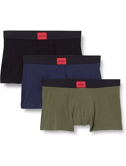 Pánske bavlnené boxerky Hugo Trunk 3 Pak vo fitted strihu