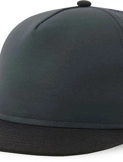 Atlantis Headwear Bank Five-S 5-panelová čiapka s výložkou 33.0232 tmavomodrá/čierna