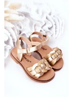 Dětské Sandály S Vzorem Zlaté model 21555451 - Boto Dětské Sandály S Vzorem Zlaté model 21555451 - Boto
