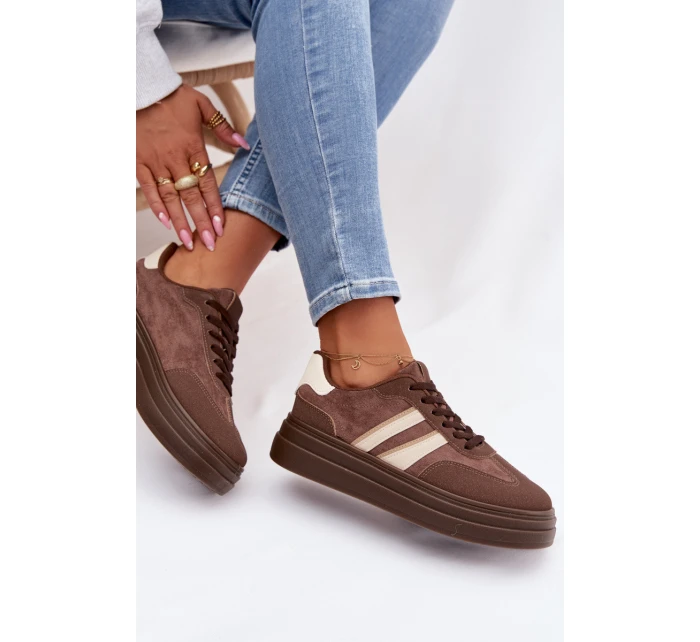 Dámské tenisky na platformě Hnědé Galleria Dámské tenisky na platformě Hnědé Galleria