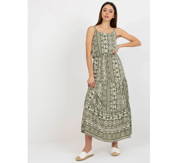 Dámské šaty model 18339291 khaki - FPrice Dámské šaty model 18339291 khaki - FPrice