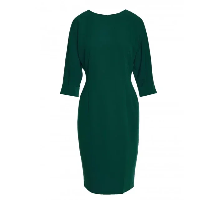 model 18004594 Plášťové šaty s netopýřími rukávy zelené - STYLOVE