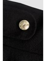 B265 Sukňa s vysokým pásom - čierna