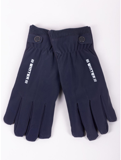 Yoclub Pánske rukavice RES-0164F-195C Navy Blue