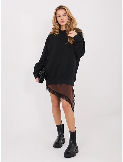 Bawełniana damska bluza basic Goodlookin czarna model 21935966 - Factory Price Bawełniana damska bluza basic Goodlookin czarna model 21935966 - Factory Price