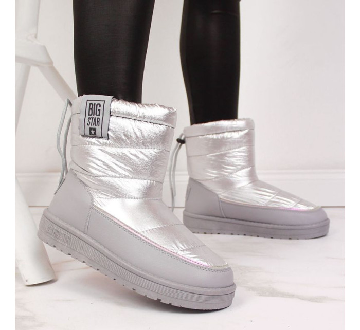 Big Star W II274118 stříbrné zateplené sněhové boty