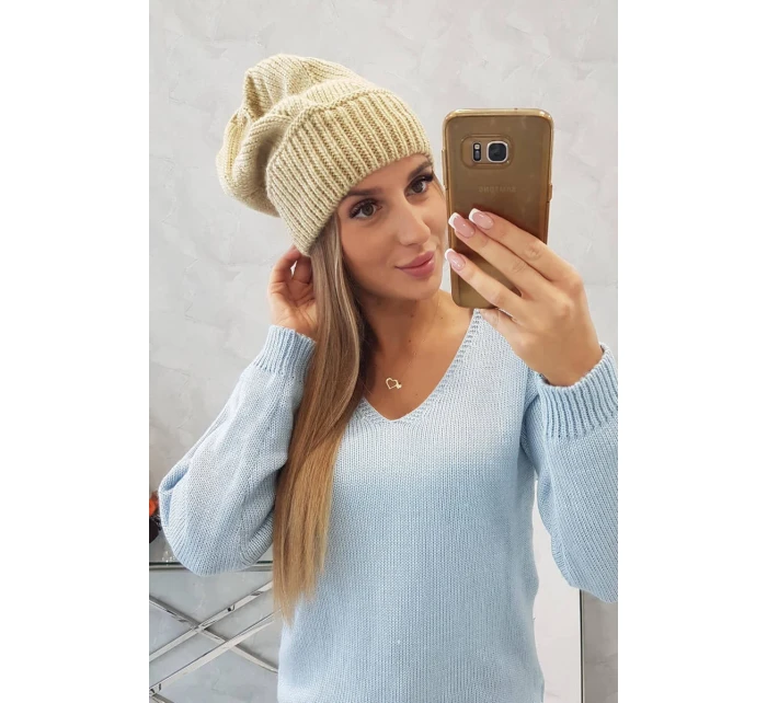 Dámska čiapka Ingrid K371 beige Dámska čiapka Ingrid K371 beige