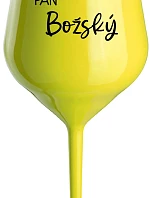 PÁN BOŽSKÝ - žltý nerozbitný pohár na víno 470 ml