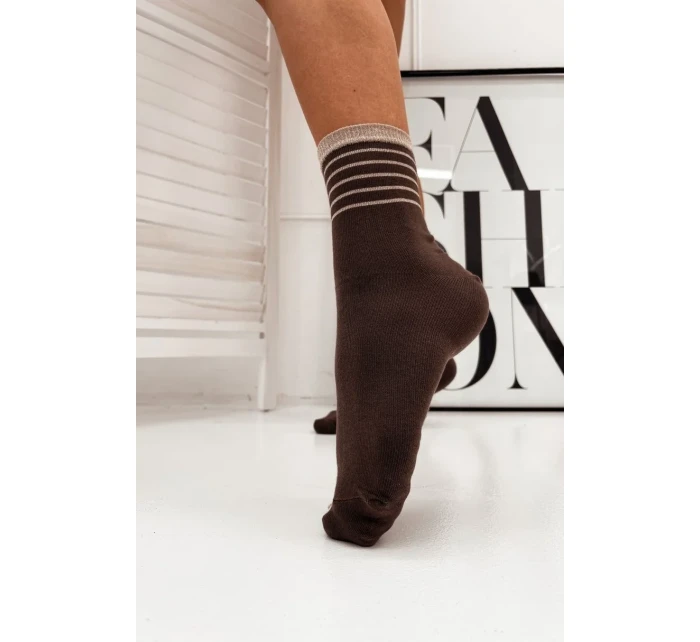 DÁMSKE PRUHOVANÉ PONOŽKY S LUREXOM 0200.028