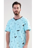 Pánská noční košile s krátkým rukávem model 17843969 - Vienetta MAN Pánská noční košile s krátkým rukávem model 17843969 - Vienetta MAN
