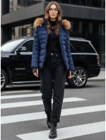 Dámská prošívaná zimní bunda navy blue Dstreet model 21971783 - FashionStreet