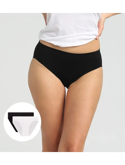 Dámské bezešvé kalhotky 2 ks DIM SEAMLESS MAXI BRIEF 2x - DIM - černá Dámské bezešvé kalhotky 2 ks DIM SEAMLESS MAXI BRIEF 2x - DIM - černá