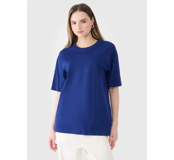 Dámské hladké tričko oversize model 21436834 - 4F