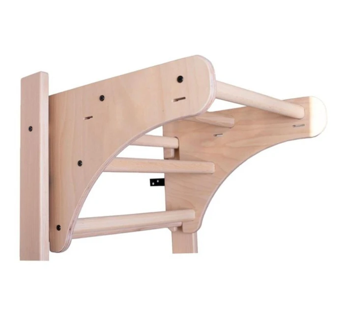 DREVENO-KOVOVÝ GYMNASTICKÝ REBRÍK NA 4 ÚCHOPY S DREVENOU TYČOU BENCHK 211W