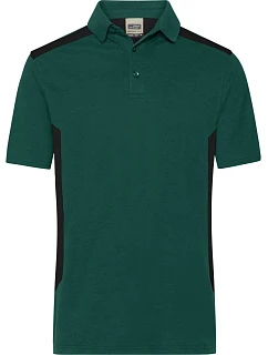 JN Pánské pracovní piqué polo 02. dark green/black model 22532920 - Daiber