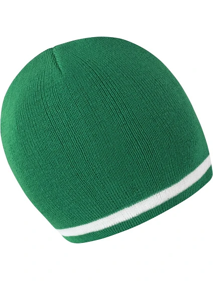 Result Headwear R 368X Pletená čiapka s kontrastnými pruhmi 28.368X smaragdová/biela Result Headwear R 368X Pletená čiapka s kontrastnými pruhmi 28.368X smaragdová/biela