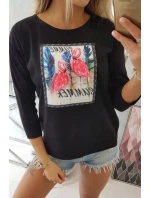 Halenka s 3D grafikou model 18743996 černá - K-Fashion Halenka s 3D grafikou model 18743996 černá - K-Fashion