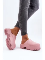 Dámské žabky s masivní podrážkou Big Star model 21649453 Růžové - Big Star Shoes Dámské žabky s masivní podrážkou Big Star model 21649453 Růžové - Big Star Shoes