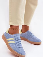 Dámske semišové kožené tenisky LR61-7089 Blue