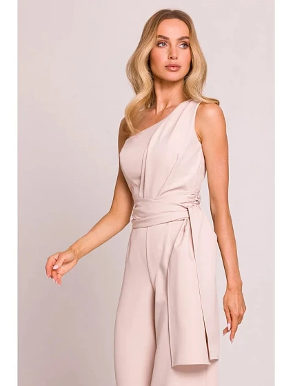Kombinéza na jedno rameno model 22192068 světle béžová - Moe Kombinéza na jedno rameno model 22192068 světle béžová - Moe