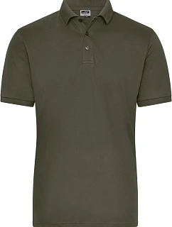 Daiber JN 1806 Pánske pracovné elastické bio polo – Solid 02.1806 olivová