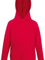 Fruit of the Loom Kids Lightweight Hooded Sweat Detská mikina s kapucňou 16.2009 červená