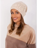 Czapka AT CZ model 18985096 jasny beżowy - FPrice