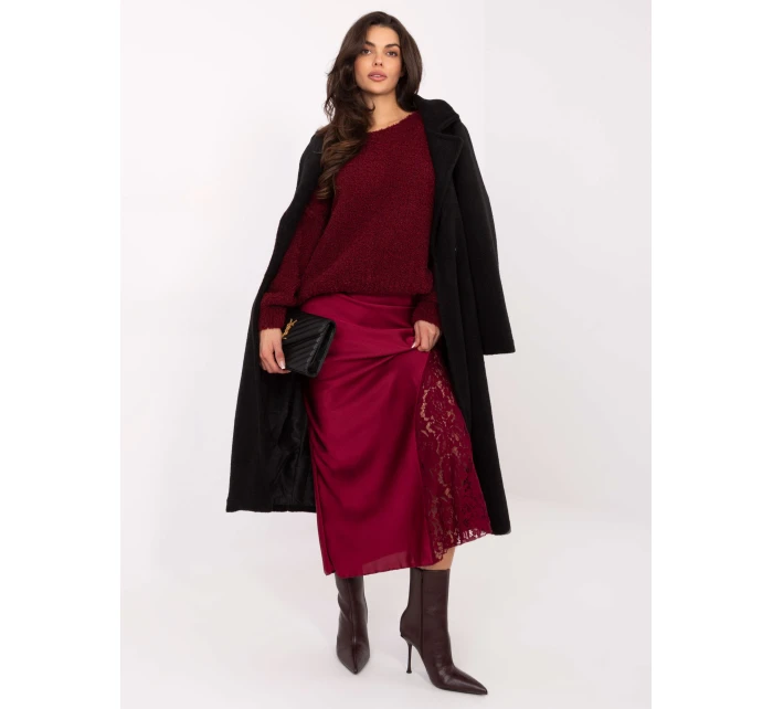 Spódnica MI SD model 21724599 bordowy - FPrice