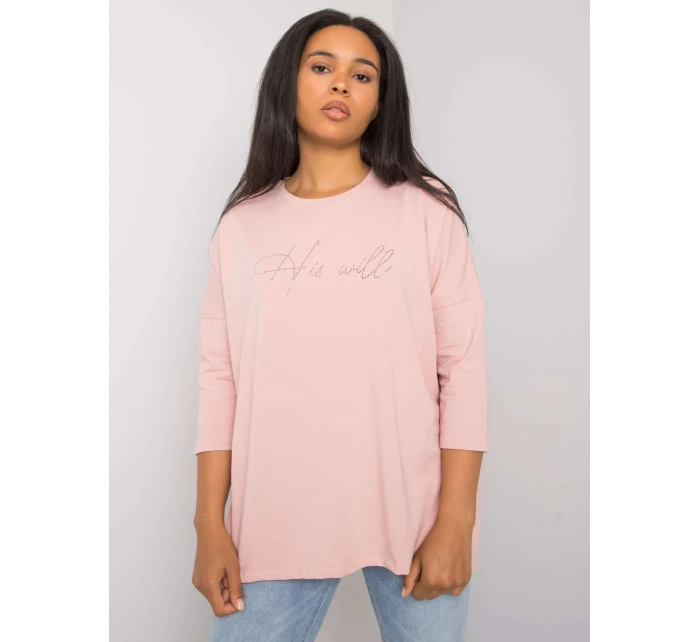 Bluzka RV BZ model 20206353 jasny różowy - FPrice Bluzka RV BZ model 20206353 jasny różowy - FPrice