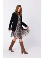 S337 Šifónové šaty s viazaným výstrihom - model 2 S337 Šifónové šaty s viazaným výstrihom - model 2