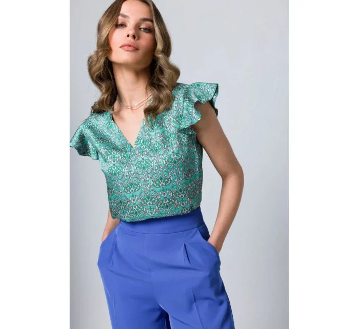 S344 Blúzka s nariasenými rukávmi - model 1