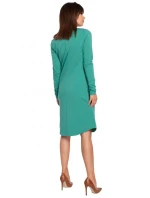 B017 Šaty s výstrihom - čierne