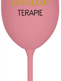 Daddy's Liquid Therapy - ružový pohár na víno 350 ml