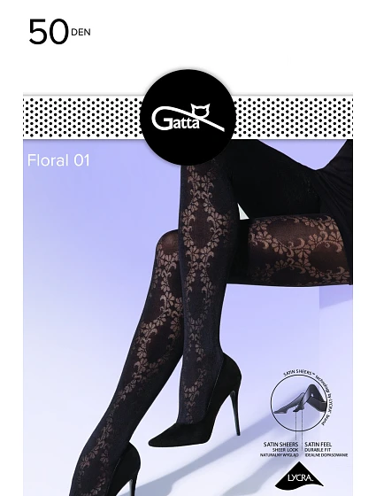 Dámské vzorované punčochové kalhoty model 22345580 01 - Gatta