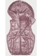 Ružová páperová vesta s odnímateľnou kapucňou (B8247-81) Ružová páperová vesta s odnímateľnou kapucňou (B8247-81)