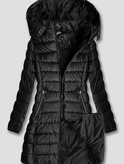 przejściowa kurtka damska z kapturem czarna model 20757897 - W COLLECTION