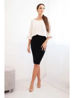 Dámská sukně z  úpletu černá model 21407189 - K-Fashion