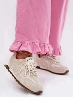 Dámské kožené semišové tenisky MK61-0705 šedé