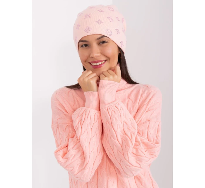 Czapka AT CZ model 19034187 jasny różowy - FPrice