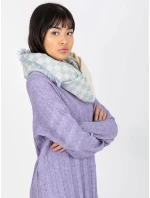 Tunelový šál AT KM 9501.10 biela a modrá Tunelový šál AT KM 9501.10 biela a modrá