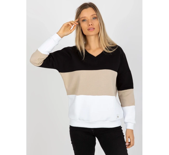 Mikina RV BL 8377.89 čierna a béžová