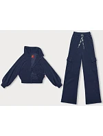 Tmavě modrý casual komplet s kalhotami typu cargo model 18875849 - LHD Tmavě modrý casual komplet s kalhotami typu cargo model 18875849 - LHD