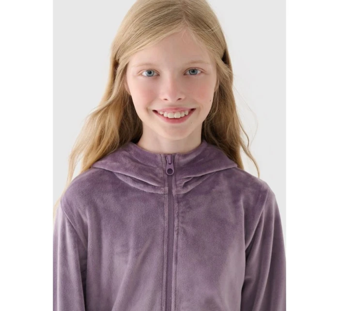 Dívčí velurová mikina s kapucí Junior model 21907491 - 4F