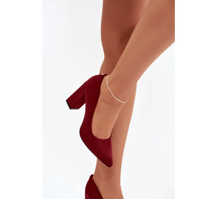 Semišové lodičky na podpatku model 21821698 - SERGIO LEONE