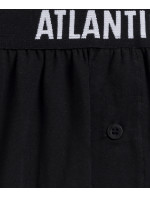 Pánske klasické boxerky s gombíkmi ATLANTIC 2PACK - čierna, modrá