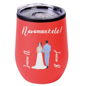 Personalizovaný termohrnek "bowl" s novomanželským párem 